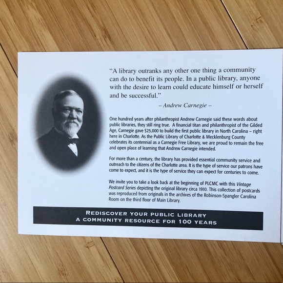 Vintage Postcard Series: Carnegie Free Library - Picture 2 of 7